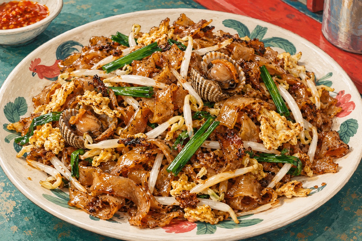 Char Kway Teow — AI travel illustration