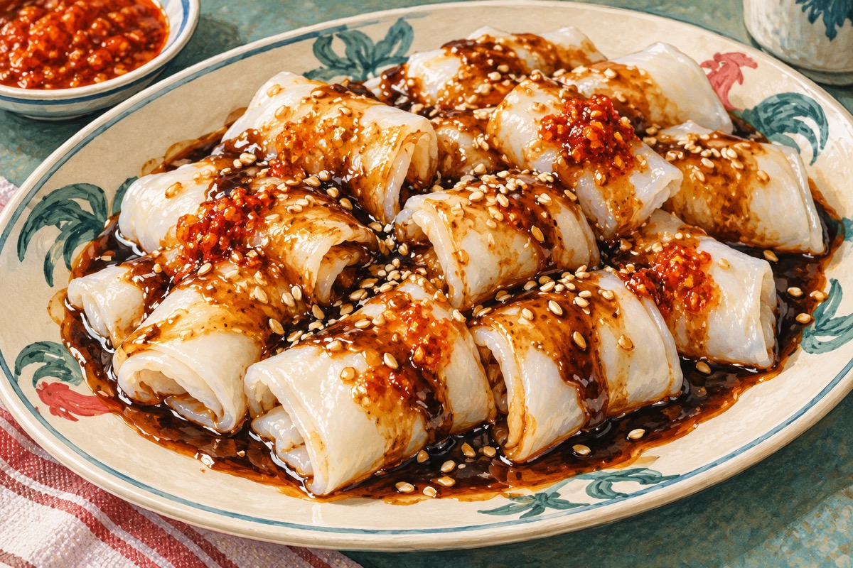 Chee Cheong Fun — AI travel illustration