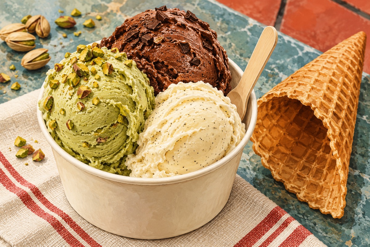 Gelato — AI travel illustration