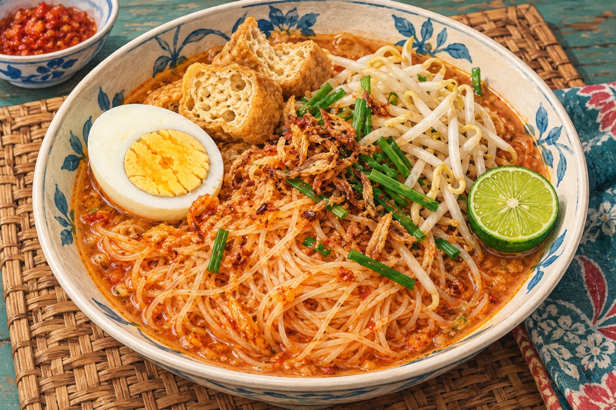 Mee Siam — AI travel illustration