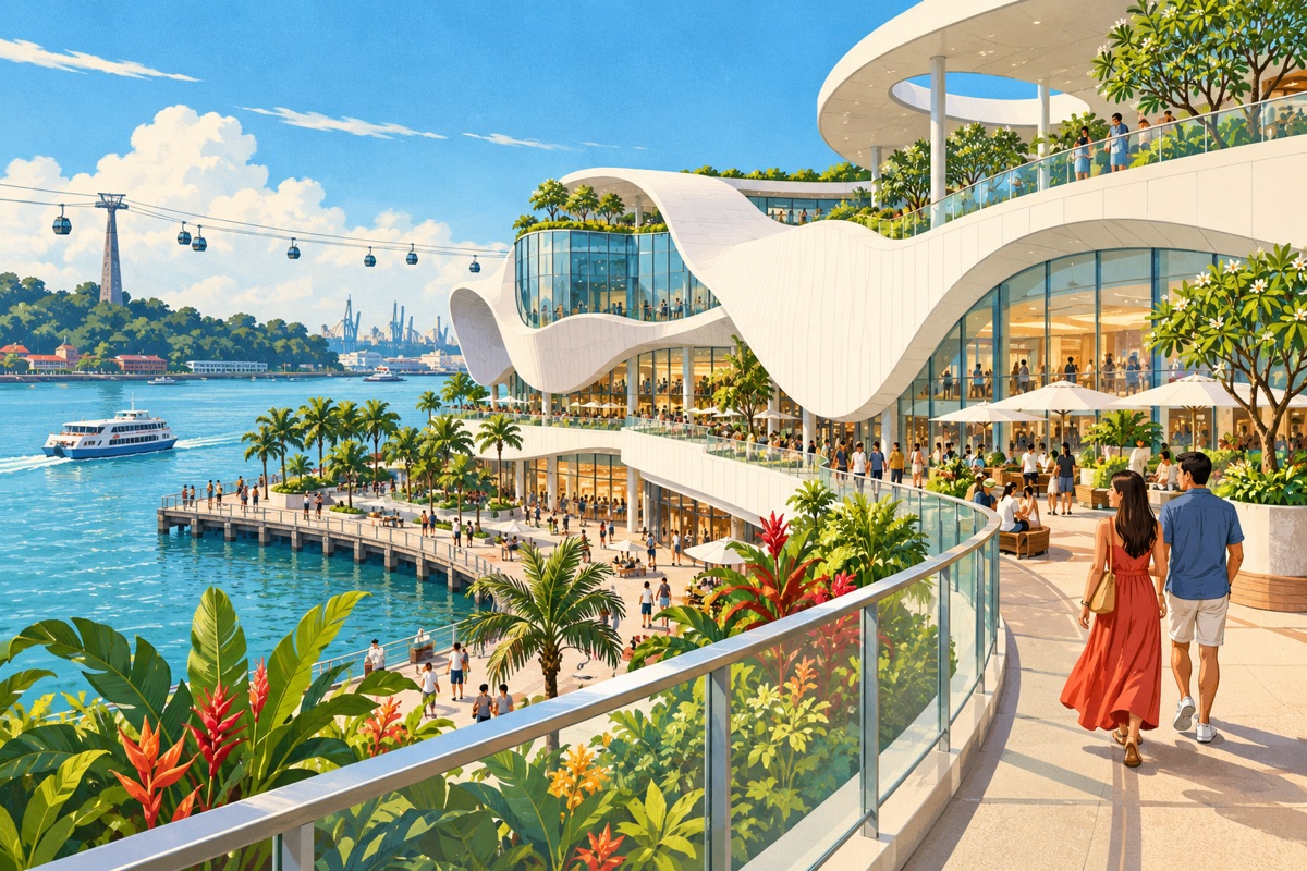 VivoCity — AI travel illustration